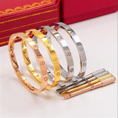 rose gold cartier love bracelet replica|cartier love bracelet with screwdriver.